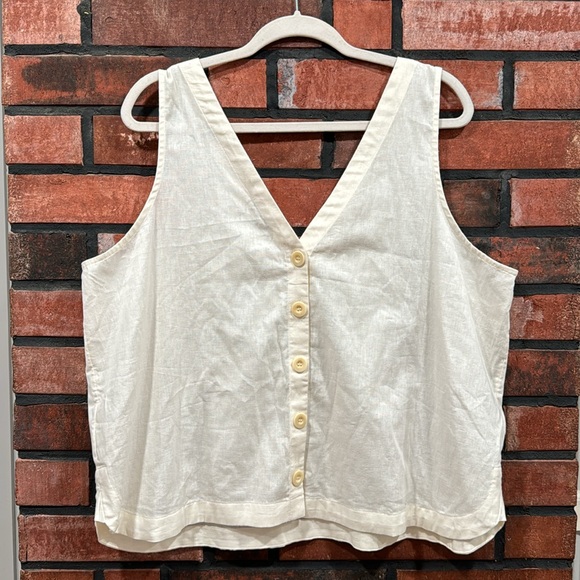 Medewell (Re)sponsible V-Neck Button-Back Sleeveless Top - Picture 8 of 11